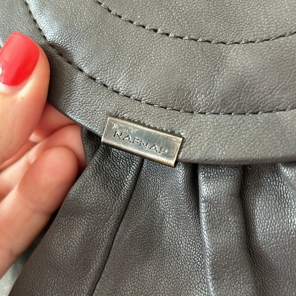 Grey leather purse by NAF NAF - Picture 3 of 10